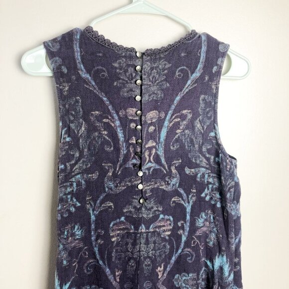 Free People Maribelle Lace Detail Sleeveless Mini Dress Blue Small Womens - Picture 8 of 13